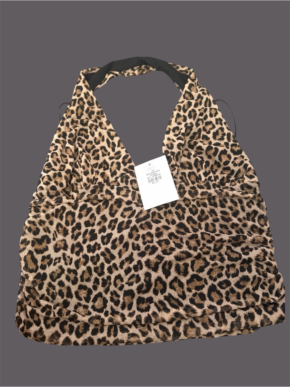 *new* LA Express Leopard Print Halter Neck Top